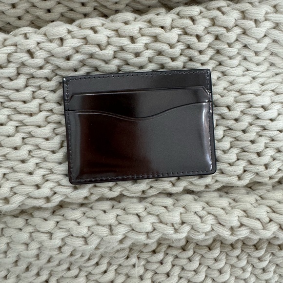 Gray Metallic Tory Burch Card Holder - Picture 3 of 4